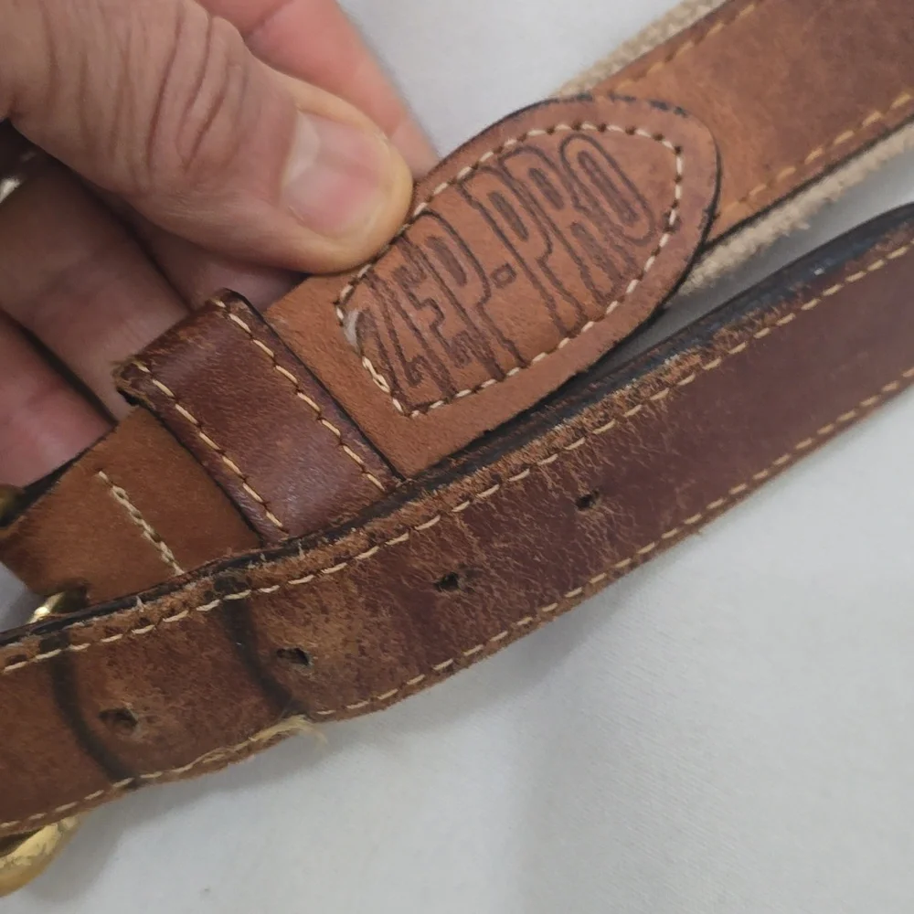 ZEP-PRO mens‎ Brown Leather Belt 38